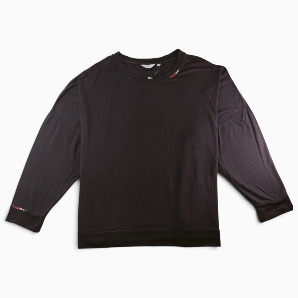 black brushed fleece crewneck sweatshirt pullover 5xl by candace cameron bure